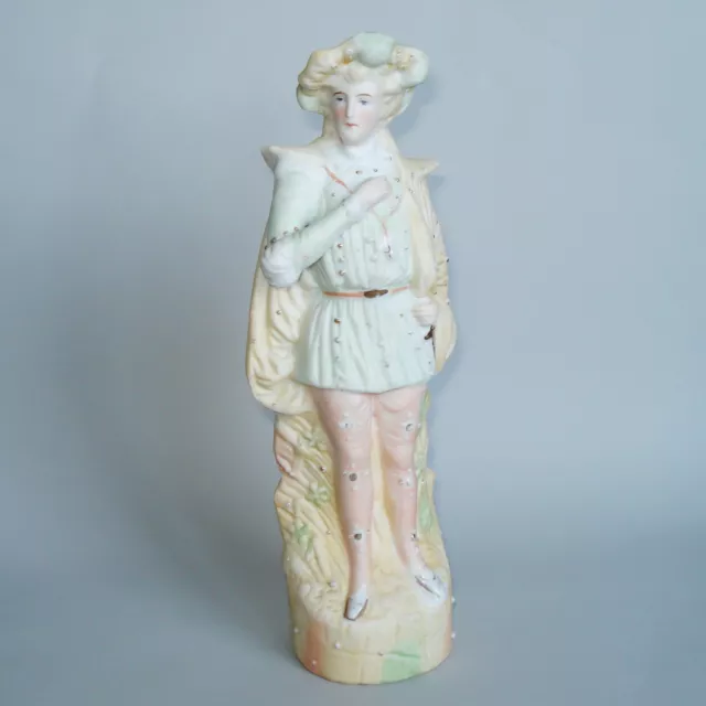 Vintage German Bisque Porcelain Figurine Boy, Deutsche Bisque Porzellan Figur