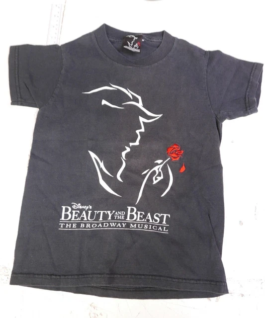 VINTAGE BEAUTY AND the beast broadway musical t shirt disney Size Youth