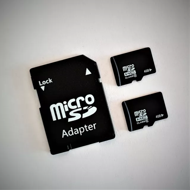 4GB microSD SDHC class 6 class 10 4GB microSD Karte + SD Adapter + Schutzhülle