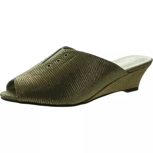 PROXY WOMENS AUBINE Gold Metallic Wedge Heels Shoes 6.5 Medium (B,M ...