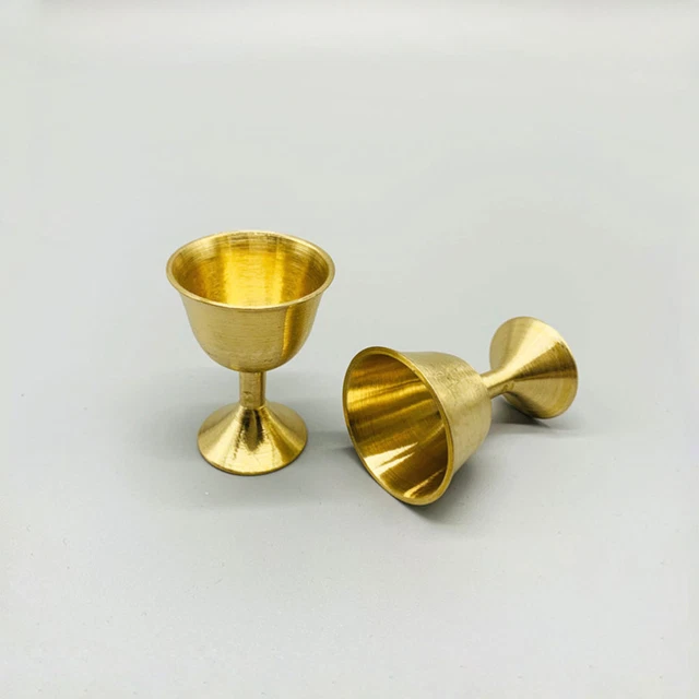 WINE GLASS CHALICE Drinking Cup Altar Bowl Gold Royal Retro U00a37.39 - UK