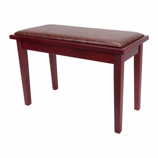 NEW Crown Deluxe Timber Trim Duet Piano Stool Bench Storage Compartment Mahogany