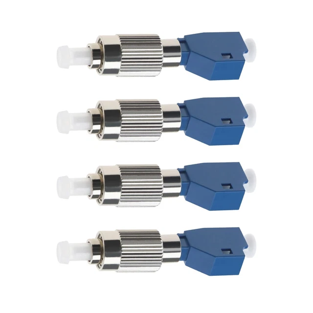 4X FIBER OPTIC Connector FC/UPC Male to LC/UPC Female Convertor Coupler ...