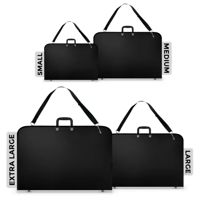 A1 A2 A3 A4 Impermeable Negro Portafolio Estuche Diseño Arte Obra Pintura Carpeta Bolso