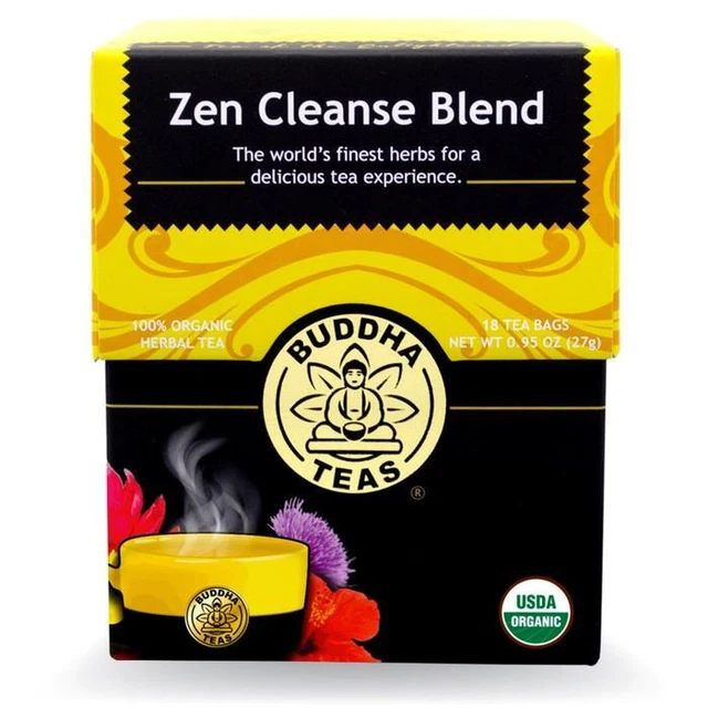 BUDDHA TEAS ORGANIC Herbal Tea Bags Zen Cleanse Blend 18 9.23