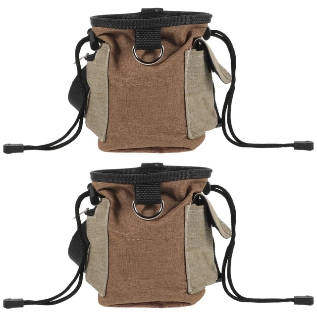 2x Exterior Práctico Cordón Bolso de Snack Perro Entrenamiento Perro Bolsa de Cadera
