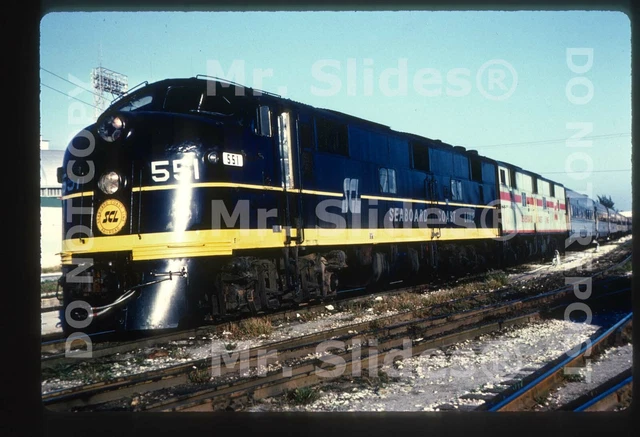 Duplicate Slide SCL Seaboard Coast Line Fresh Paint E7A 551 & 1 W/Passenger Trn