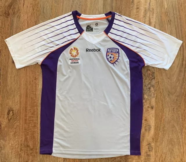 Perth Glory FC Jersey A-League Youth Reebok Mens Medium Player Issue #4