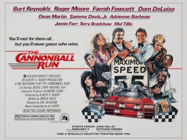 Cannonball Run 16" x 12" Photo Repro Film Poster