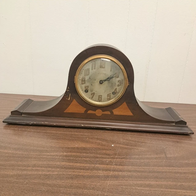 1873 E. INGRAHAM HERMES CHIME MANTLE CLOCK MECHANICAL CLOCK RARE w KEY