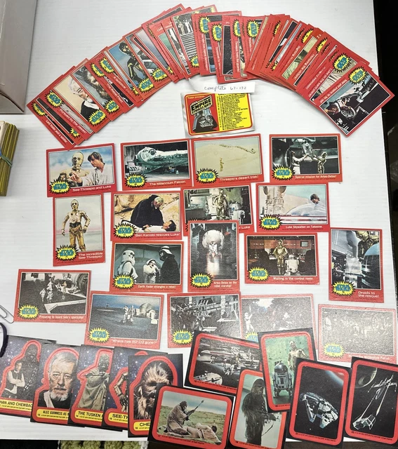 1977 Star Wars: Series 2 (Topps) COMPLETE SET of 66 Cards & 11 Stickers + Dupes
