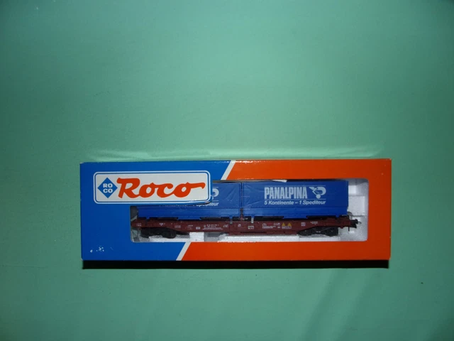 Wagon Kangourou Roco Avec Caisses Mobiles DREIER - SBB CFF 46578 - Échelle HO - Neuf