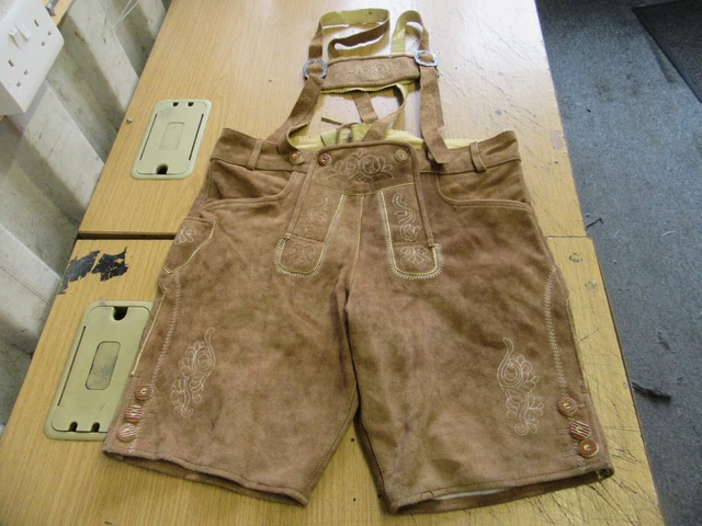 Pantaloni In Pelle Trachten Vintage Austriaci Octoberfest Pantaloni In Pelle Uk 38" Pantaloni In Pelle Trachten Vintage Austriaci Octoberfest Pantaloni In Pelle Uk 38"