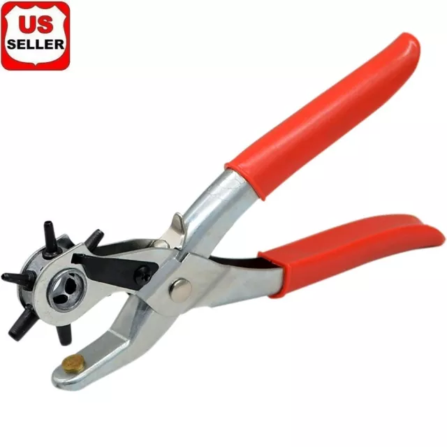 New Leather Hole Punch Belt Puncher Tool Hole Maker Revolving Rotary Heavy Duty