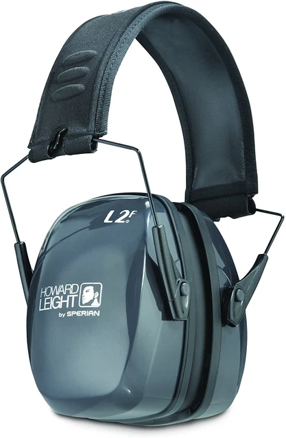 Howard Leight by Honeywell Leightning L2F Folding Slim Large, Black/Gray