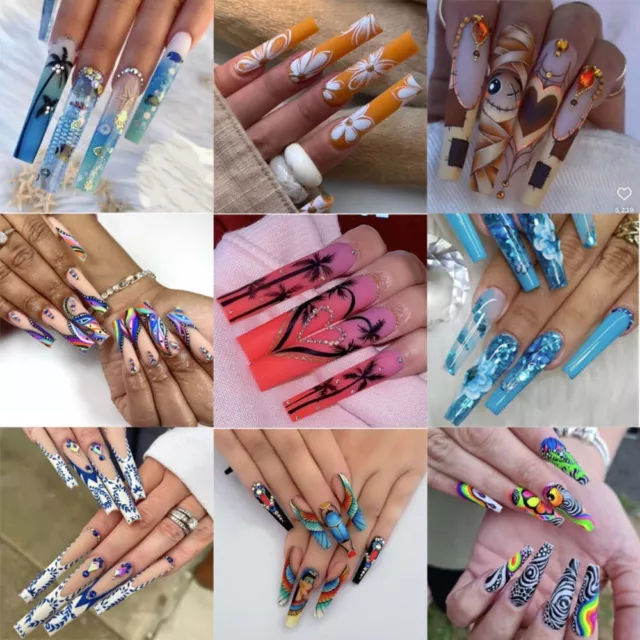 Faux Fingernails Fake Nails Long Length Nail Tips  Nail Accessories