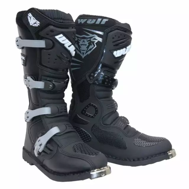 Wulfsport Piste Star Motocross Quad Enduro Tout Terrain Moto Bottes - Noir