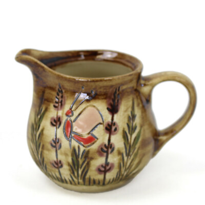 UNGARNIKAT Brocca per latte/Lattiera in ceramica di colore rosso con pois bianchi dipinta a mano 