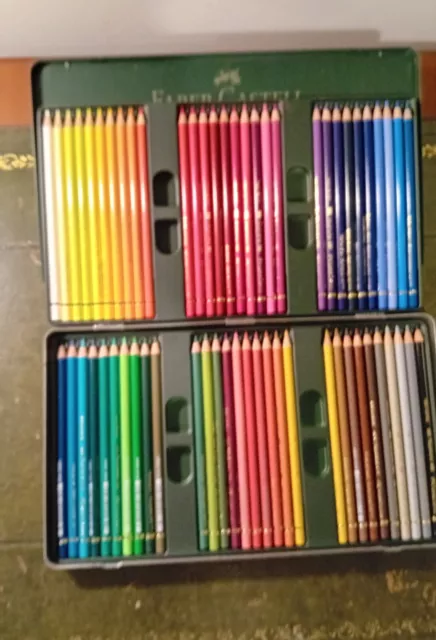 NEW 120 Faber-Castell Polychromos Colour Colouring Pencils Wooden Set Box  Wood