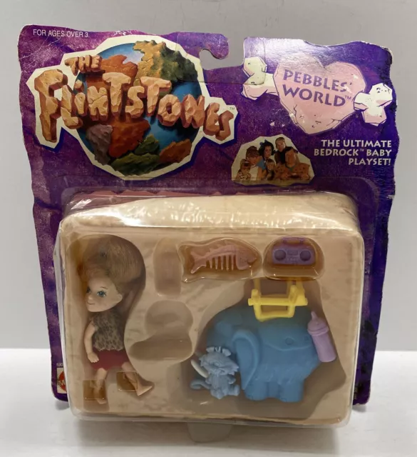 The Flintstones Pebbles World The Ultimate Bedrock Baby Playset NIB 69004 Mattel