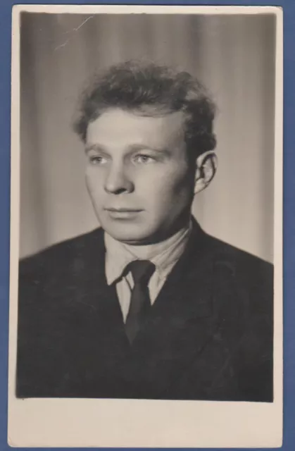 Portrait of a Young Handsome Guy, Lovely Man Soviet Vintage Photo USSR