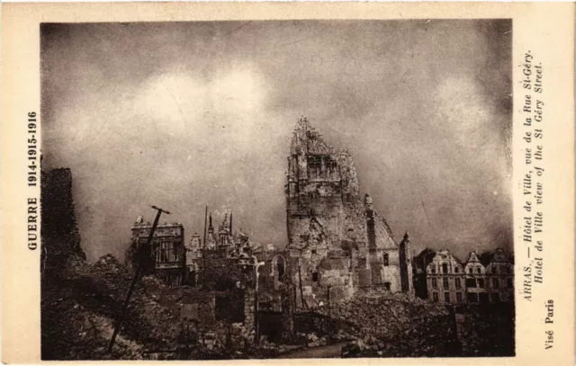 CPA AK Militaire - Arras - Hotel de Ville - Rue St-Géry - Ruines (698090)