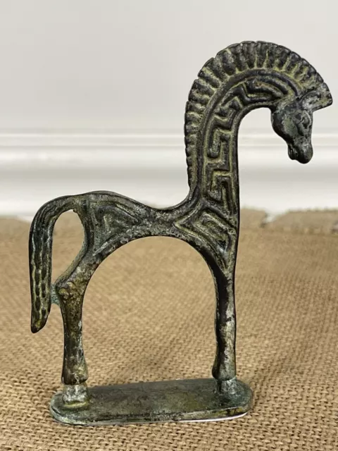 BRONZE Frederick Weinberg Style Etruscan Greek Trojan Horse Sculpture MCM