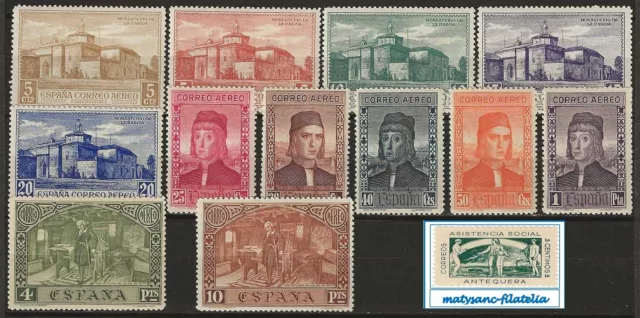 España 1930. Edifil 547/558. Serie Completa "Decubrimiento De América". Mnh***