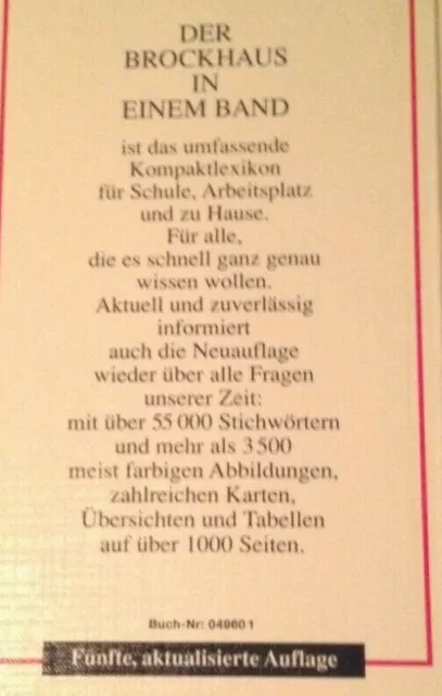 Der Brockhaus in einem Band: 5., aktualisierte Auflage - gebundenes Buch 3