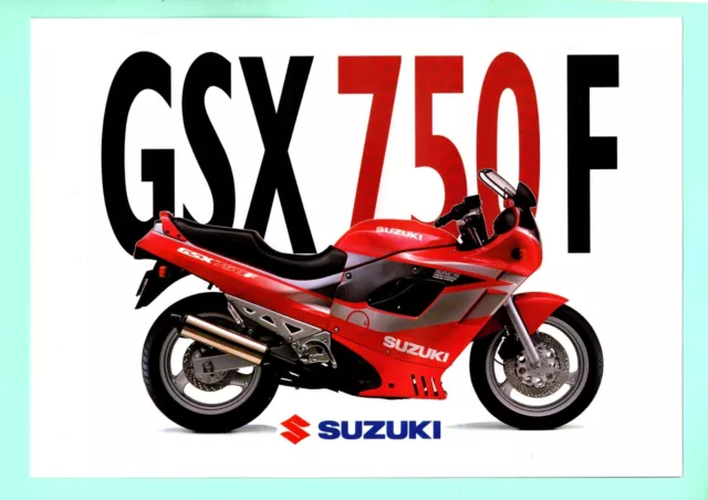 ▬► Prospectus Brochure Catalogue SUZUKI GSX 750 F Moto 4 pages