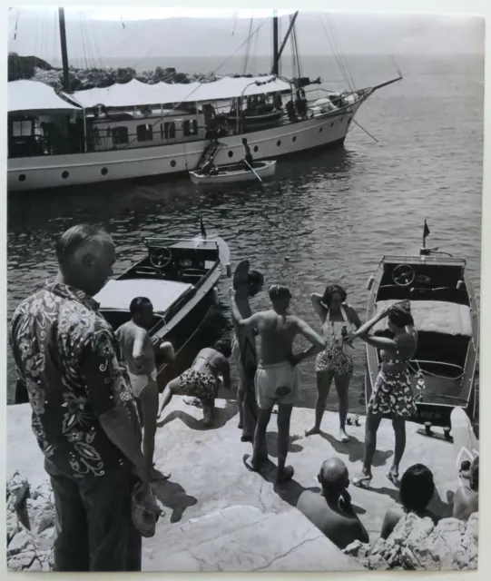 Paul Almasy - Hotel du Cap Eden Roc Cap d'Antibes Riva boats Water Skiing 1950