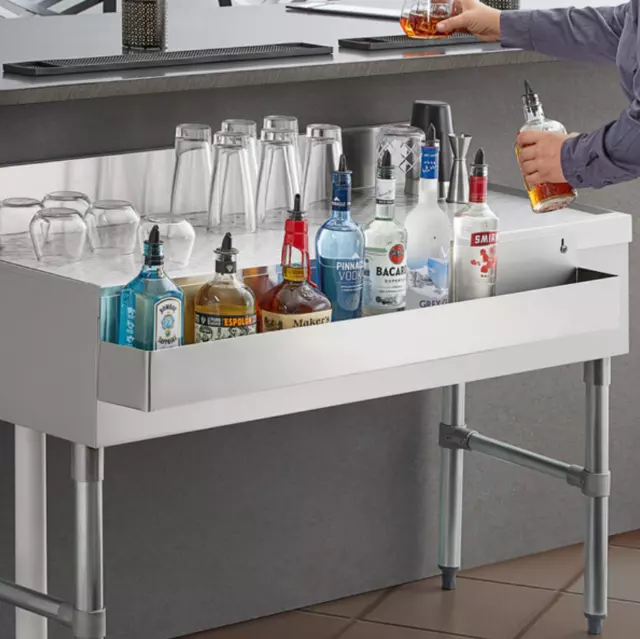 42" Silver Stainless Steel Double Tier Restaurant Bar Liquor Bottle Speed Rail