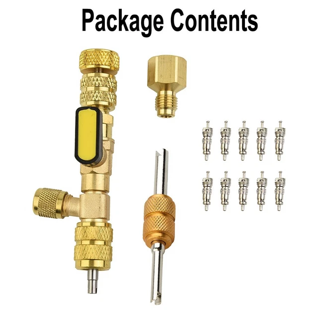 Extracteur Et Installateur De Noyau De Valve AC - Double Taille 1/4" & 5/16" Pour R22 R134 R410 R32 - Outil Climatisation