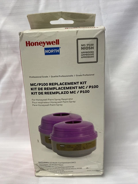 Honeywell MC/P100 Replacement Kit, 2 Multi-Contaminant Cartridge P100 Filters