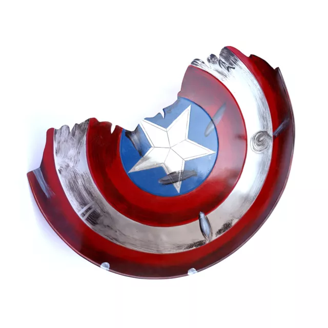 Captain America Solid Metal Broken Shield Damaged Style Prop Replica, Solid M...