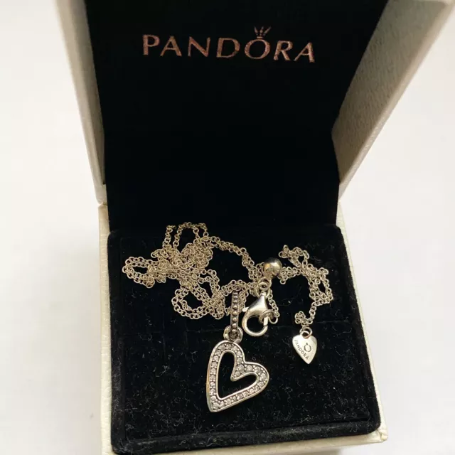 Pandora freehand on sale heart necklace