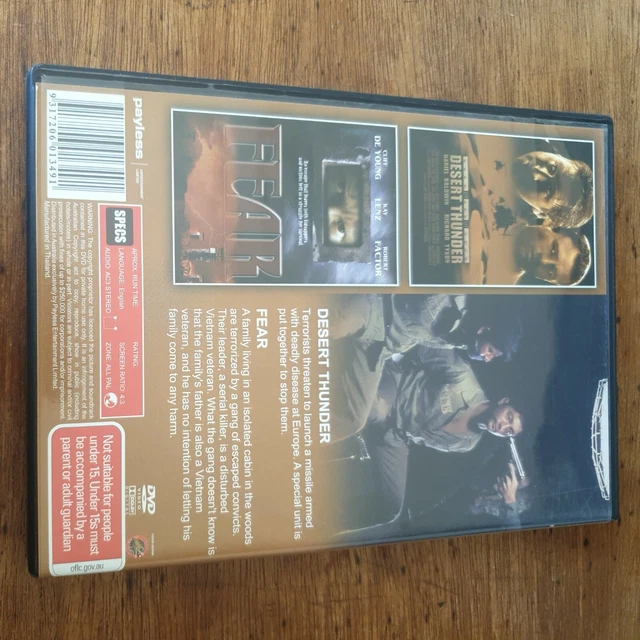 DESERT THUNDER + Fear Double DVD Region Like New! FREE POST £15.55 ...