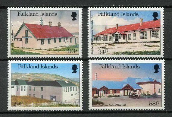 39337 Falkland Isl. 1987 MNH Krankenhäuser 4v