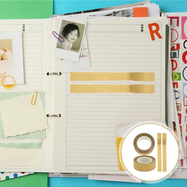 4 Rolls Étiquetage Stickers Rubans Washi Bricolage Enfant Stickers Album Photo