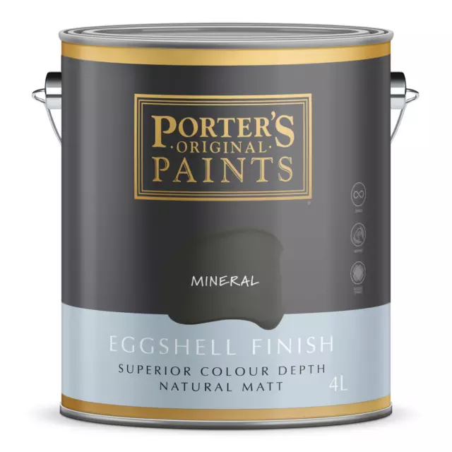 Porter's 4L Mineral Eggshell Finish Broadwall Washable Paint