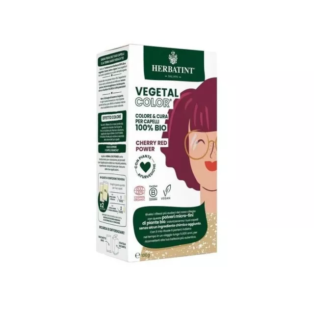 HERBATINT Vegetal color - Organic Hair dye - Cherry red power