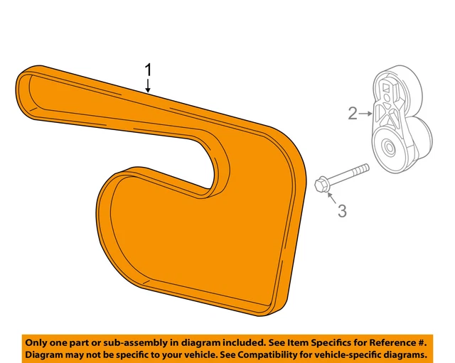 CHEVROLET GM OEM 2016 CruzeSerpentine Drive Fan Belt 12638808 13.28