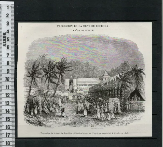 G54 / 1860 Engraving / Buddha Tooth Procession