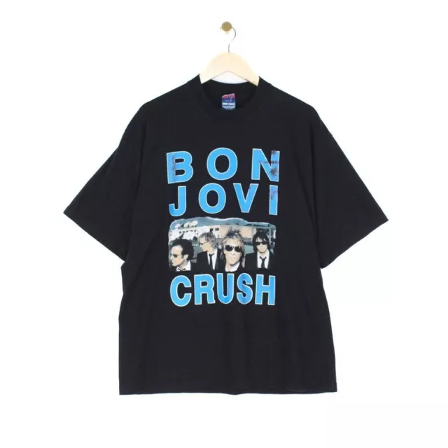 Vintage Bon Jovi T-Shirt Crush 2000 Tour Band Top Music Rock Graphics Tee