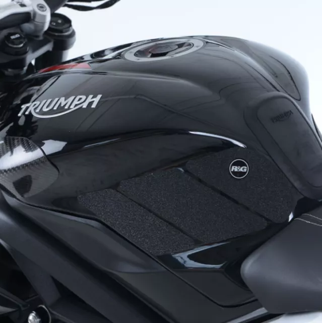 R&G Black 2-Grip Tank Pads For Triumph 2015 Street Triple 675