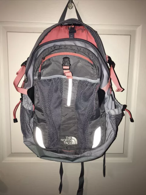 North Face Survival Backpack Camping,Fishing Recon Gray/Coral (Rugged )