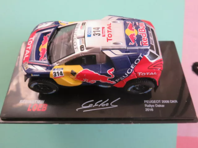 Voitue miniature Sébastien Loeb ALTAYA 1/43 PEUGEOT 2008 DKR Dakar 2016