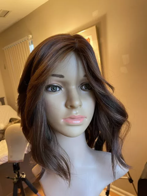Medium Brown With Highlights European Hair Sheitel/Wig Medium Brown With Highlights European Hair Sheitel/Wig