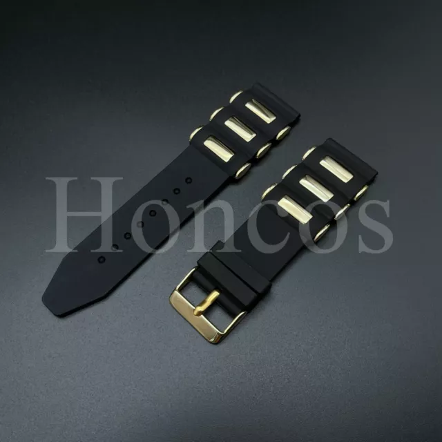 24Mm Black Rubber Watch Strap Band Fits For Invicta 10305 18202 Pro Diver Watch