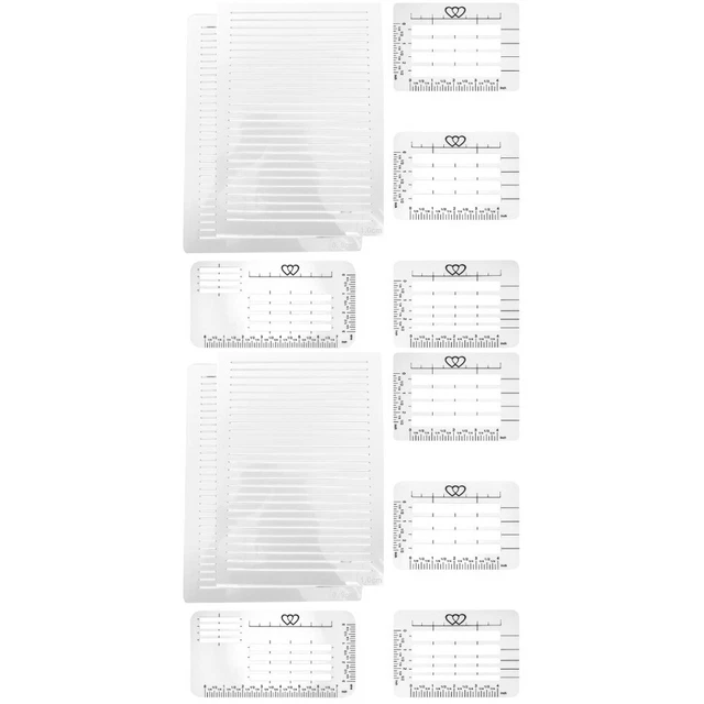 2 SETS ENVELOPE Template Ruler Folding Lettering Aid Templates ...